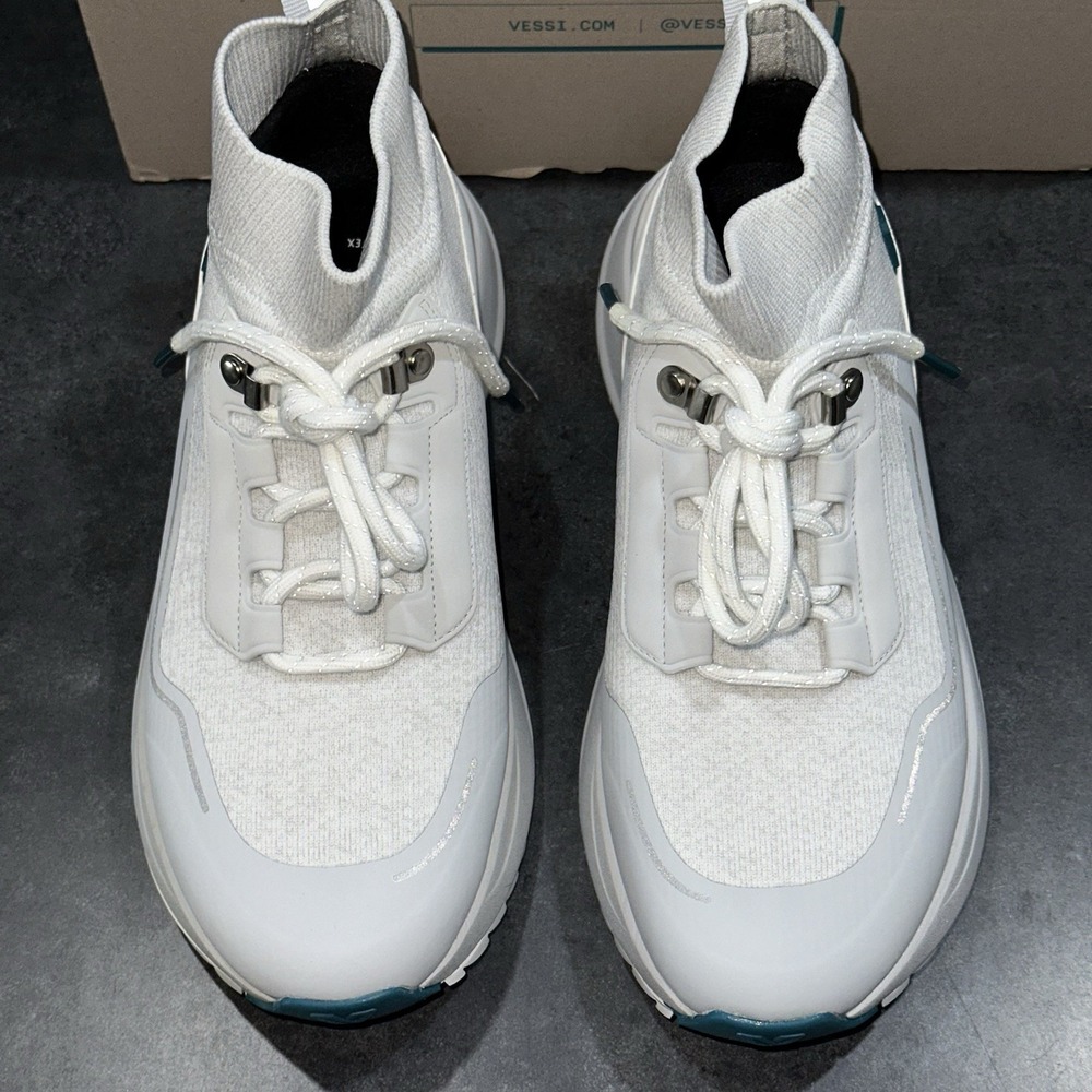 Vessi Cloudburst High Top Womens Size 9 Waterproof Sneakers Hiking Frost White - Picture 2 of 11